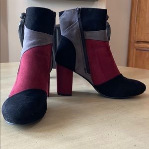 DIBA Suede Booties | Black•Gray•Burgundy